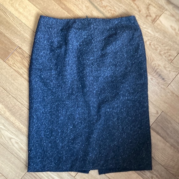 Brown Toned Knitted Pencil Skirt with Pleather detailing - Picture 1 of 6